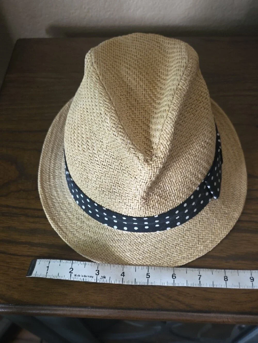 Arden B. Beige Straw Hat with Black Interior Label